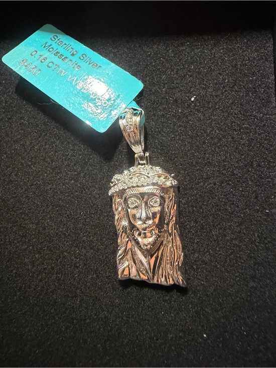 Jewelry - Jesus sterling silver 0.16 moissanite pendant